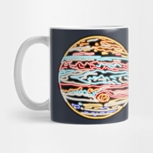 Electric Solar System Neon Jupiter Mug